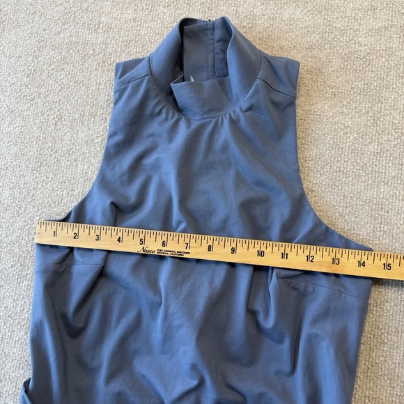 NWT CALIA Women's Golf Mixed Media Pleated High Neck Sleeveless Dress Sz Small - Picture 4 of 10